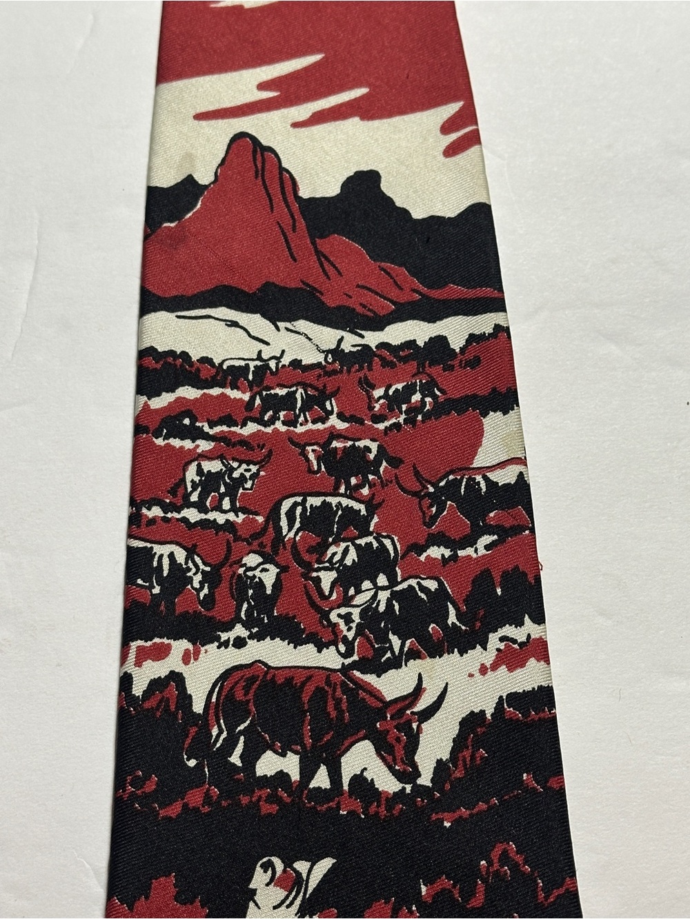 Vintage Till Goodan Michael Jacob’s Cowboy Western Silk Tie Made USA 55x4 - Picture 3 of 10